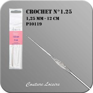 Crochet - 12 cm - N°1.25 - Gris