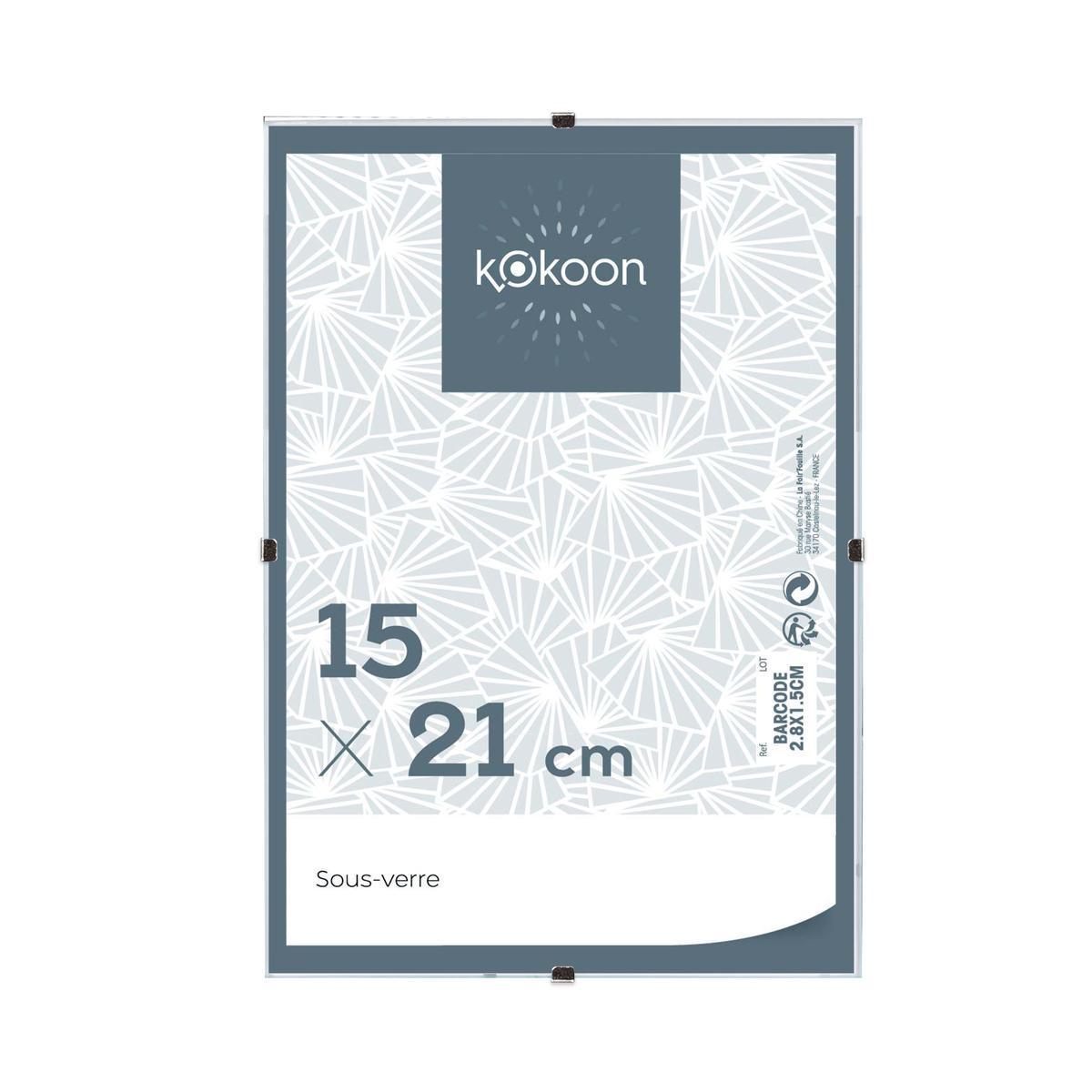 Sous-verre pour cadre photo - L 21 x l 15 cm - Différents modèles - Transparent - K.KOON