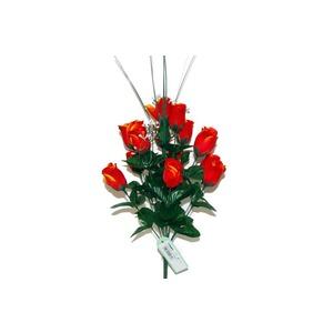 Piquet 14 roses - Hauteur 50 cm - Rouge feu