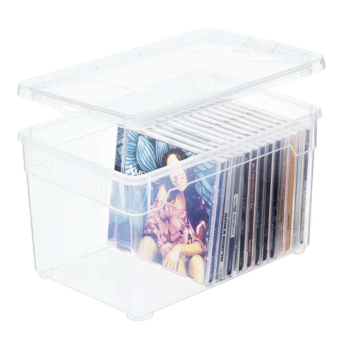 Boîte de rangement Clearbox Multimedia - 5 L - Transparent