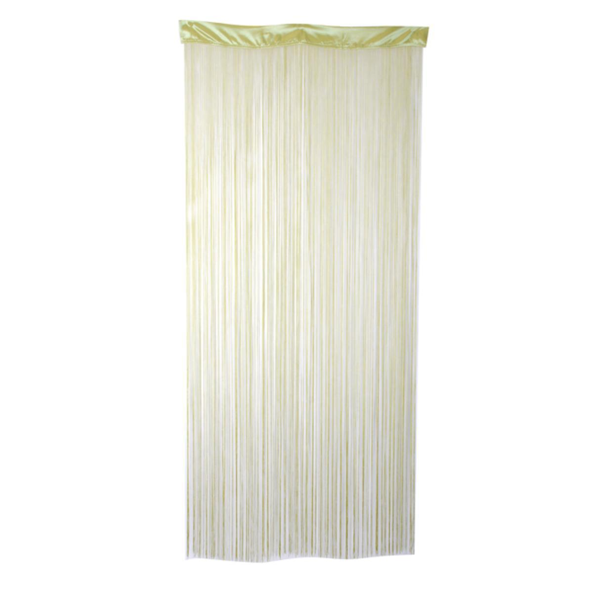 Rideau fils - Polyester - 90 x 200 cm - Vert anis