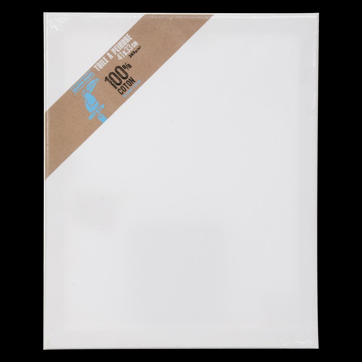 Toile à peindre en coton - 41 x 38 cm - Blanc