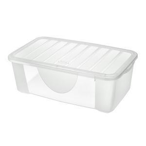 Boîte de rangement en plastique - 10 litres - 36 x 26 x 14,2 cm - Transparente