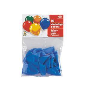 Lot de 10 ballons - Latex - 25 cm - Bleu