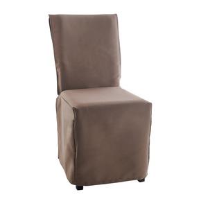Housse de chaise en polyester pour dos droit - 45 x 45 x H 100 cm - Différents coloris