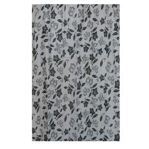 Rideau de douche décor Fleurs en polyester- 180 x 200 cm - Couleur noir, blanc