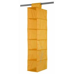 Étagère à suspendre 6 niveaux en tissu - 50 x 120 cm - Orange