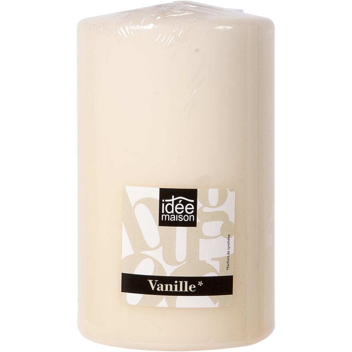 Bougie cylindrique parfumée - 7 x 11,5 cm - Blanc ivoire
