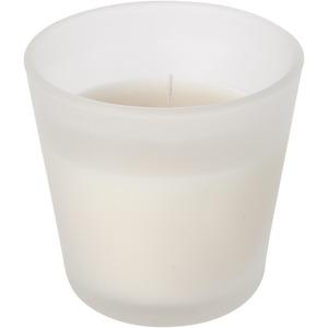 Bougie dans son pot en verre givré - 7,5 x 7,5 cm - Blanc ivoire