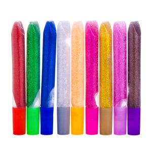 Lot de 9 tubes de colle pailletée - 12,8 x 11,6 x 1,5 cm - Multicolore