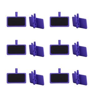 Lot de 12 mini marque-places ardoise - 4 x 2 cm - violet