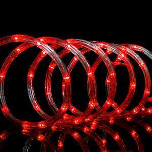 Guirlande électrique tube à LED - Plastique - 10 m - Rouge