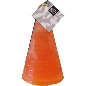 Bougie cône rustique - 6 x 10 cm - Orange