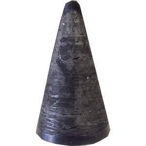 Bougie cône rustique - 6 x 10 cm - Noir