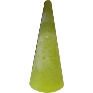 Bougie cône rustique - 6 x 14 cm - Vert