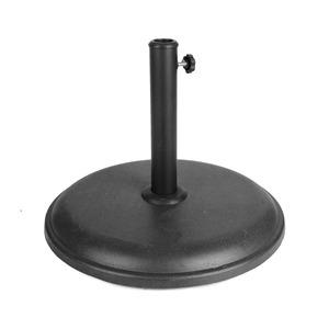 Pied de parasol rond en béton - D 45 x H 44 cm - noir
