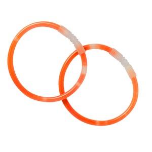 Lot de 2 bracelets lumineux à craquer - 20 cm - Orange