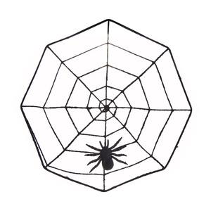 Araignée pailletée sur sa toile - Diamètre 41 cm - Noir
