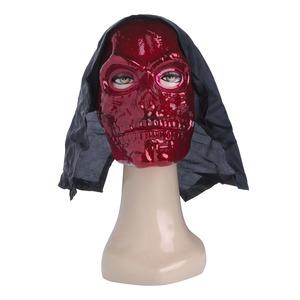 Masque cagoule métal - 23 x 18 cm - Rouge