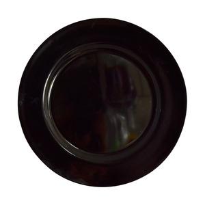 Assiette ronde laquée en plastique - Diamètre 33 cm - Noir