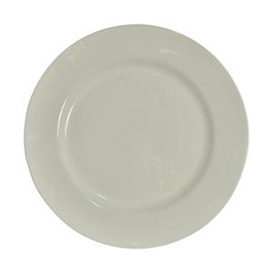 Assiette ronde laquée en plastique - Diamètre 33 cm - Blanc
