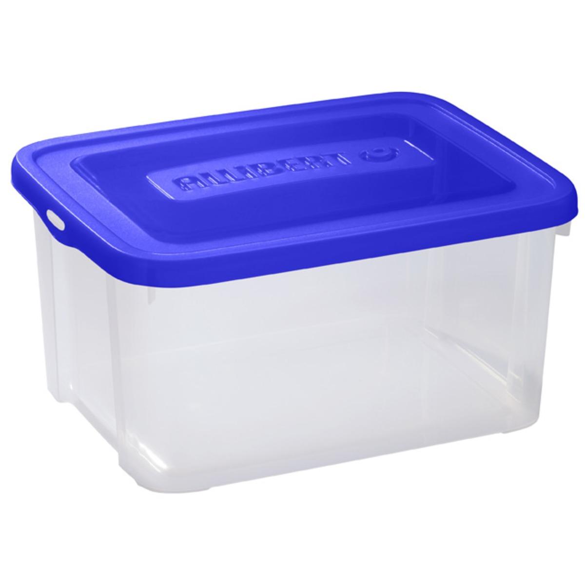 Box de rangement - Plastique - 44 x 34 x H 22 cm - Bleu