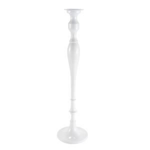 Bougeoir pilier - 17,5 x 17,5 x 80 cm - Blanc