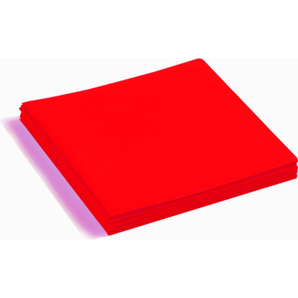 Lot de 25 serviettes voie sèche - 40 x 40 cm - Rouge