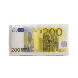 Mouchoir en papier en forme de billet en euro x10 pièces - Multicolore