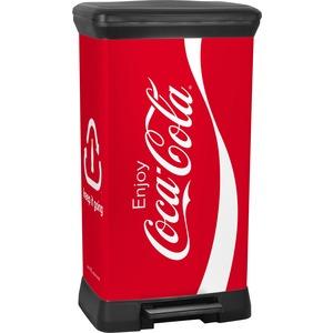 Poubelle Coca-Cola en plastique 50 litres - Rouge, noir