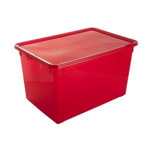 Box de rangement collection Cbox en plastique - 46 litres - Rouge translucide