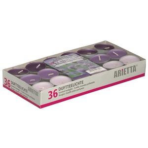 Lot de 36 bougies chauffe-plat parfumées lavande - 3,7 x 1,5 cm - Violet