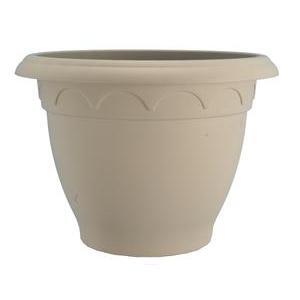 Pot à fleurs rond CAMPA - Plastique - Ø 49 cm x H 39,5 cm - Marron taupe