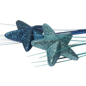 Piquet étoile cœur pailleté - H 60 / 65 cm - Différents modèles
