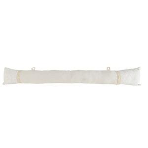 Boudin de porte modèle patchwork en coton - 90 x 10 cm - Blanc écru