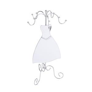Porte-bijoux en forme de robe - 15 x H 32 cm - Blanc