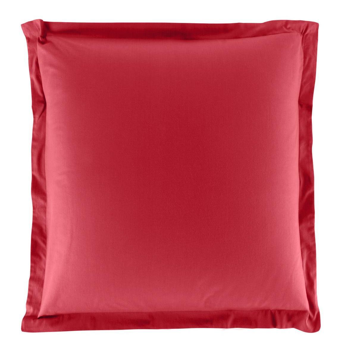 Taie d'oreiller 100 % coton - 63 x 63 cm - Rouge