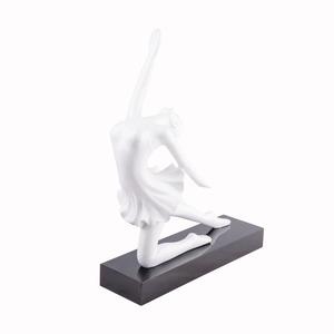 Statue danseuse - 43 x 17x H 53,5 cm - Polyrésine -Noir, Blanc