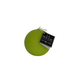 Bougie boule effet marbre - Diamètre 10 cm - Vert
