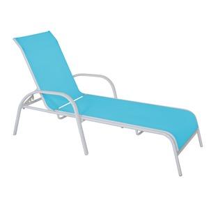 Chaise longue Sunshine - 165,5 x 65,5 x 50 cm - bleu