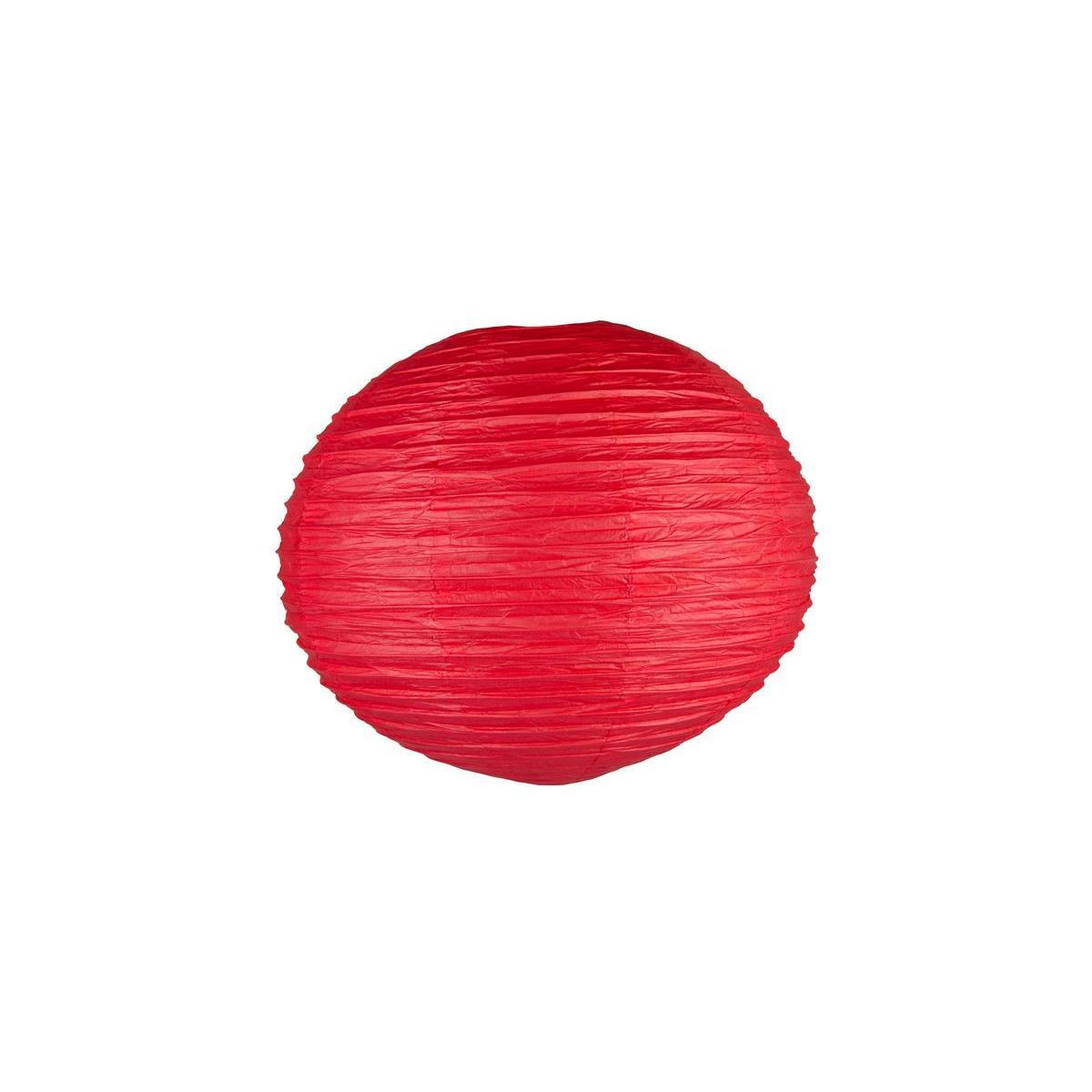 Boule japonaise luminaire - Papier - Diamètre 45 cm - Rouge