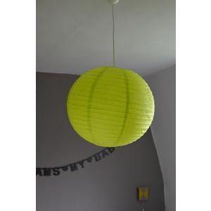 Boule japonaise luminaire - Papier - Diamètre 60 cm - Vert anis