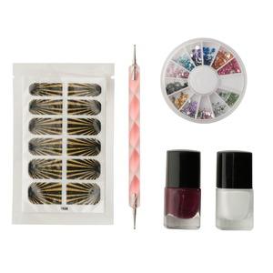 Kit Nail Art - vernis + accessoires - Multicolore