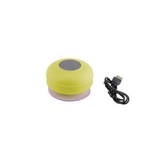 Enceinte Bluetooth étanche - Plastique - 8,5 x 8,5 x H 4,5 cm - Rose, bleu, vert, jaune