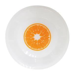Assiette plastique - Diamètre 25,5 cm - Orange