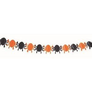 Guirlande araignées bicolore - L 19 x H 0.5 x l 19 cm - Orange, noir - PTIT CLOWN