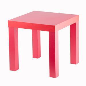 Table d'appoint - Panneau de particule - 39 x 39 x H 37 cm - Rouge