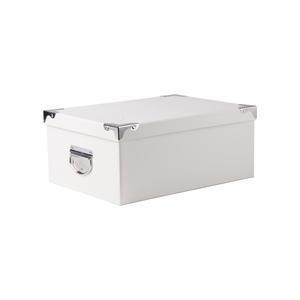 Boîte de rangement Lézard - Carton - 34 x 25,5 x 14,5 cm - Blanc