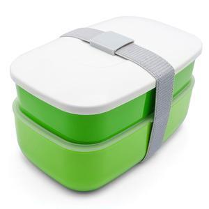 Lunch box isotherme - Plastique - 18 x 11.5 x 10 cm -Vert ou bleu