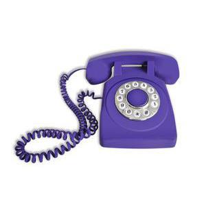 Téléphone retro - 22,5 x 15 x 12,5 cm - Acier - Gris, violet ou rose